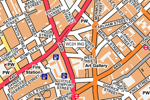 WC2H 9NQ map - OS OpenMap – Local (Ordnance Survey)