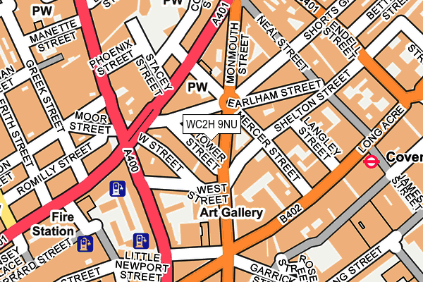 WC2H 9NU map - OS OpenMap – Local (Ordnance Survey)