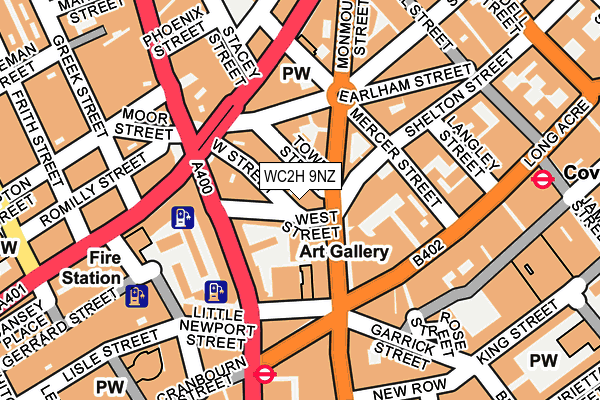 WC2H 9NZ map - OS OpenMap – Local (Ordnance Survey)