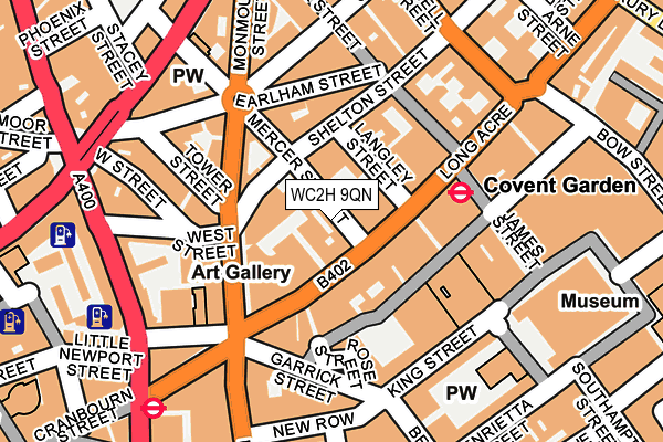 WC2H 9QN map - OS OpenMap – Local (Ordnance Survey)