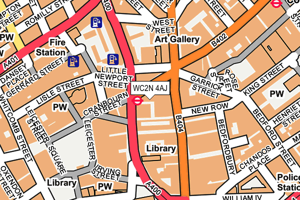 WC2N 4AJ map - OS OpenMap – Local (Ordnance Survey)