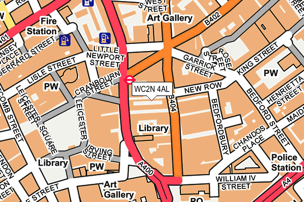 WC2N 4AL map - OS OpenMap – Local (Ordnance Survey)