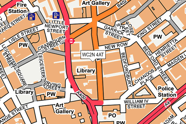 WC2N 4AT map - OS OpenMap – Local (Ordnance Survey)