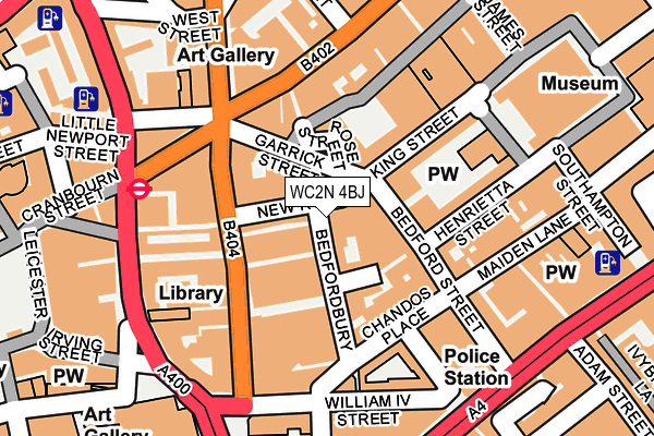 WC2N 4BJ map - OS OpenMap – Local (Ordnance Survey)