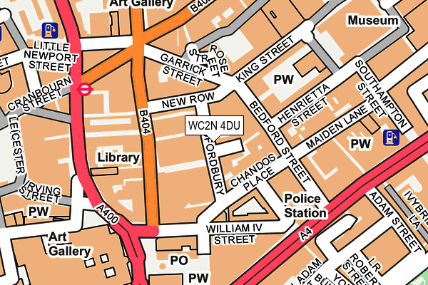 WC2N 4DU map - OS OpenMap – Local (Ordnance Survey)