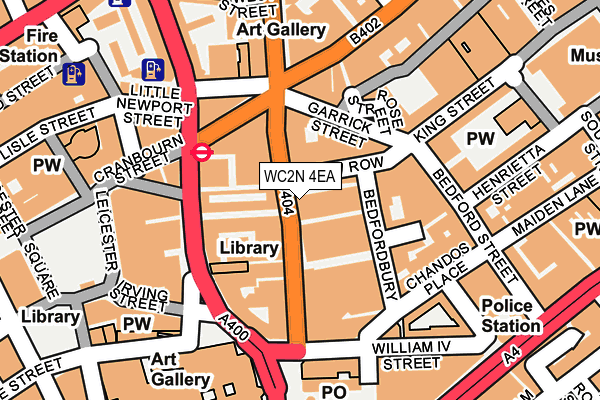 WC2N 4EA map - OS OpenMap – Local (Ordnance Survey)