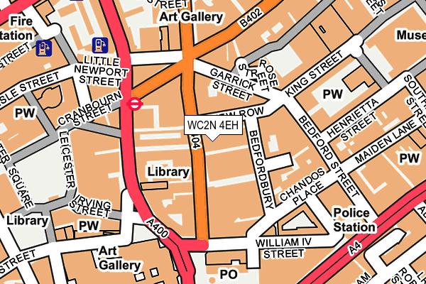 WC2N 4EH map - OS OpenMap – Local (Ordnance Survey)
