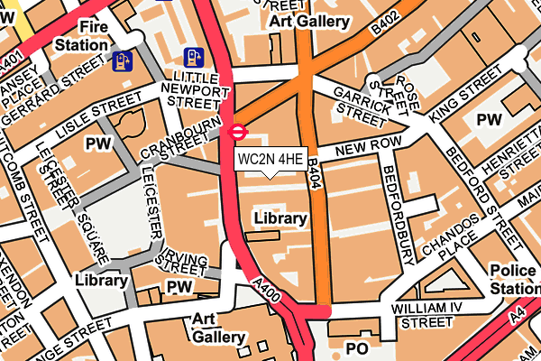 WC2N 4HE map - OS OpenMap – Local (Ordnance Survey)