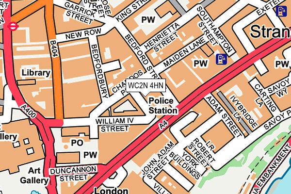 WC2N 4HN map - OS OpenMap – Local (Ordnance Survey)
