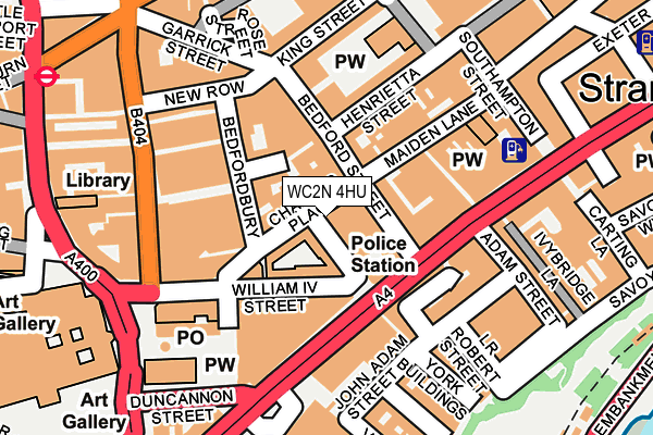 WC2N 4HU map - OS OpenMap – Local (Ordnance Survey)
