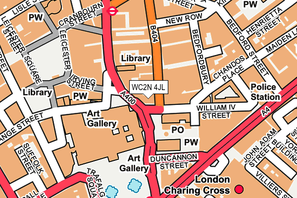 WC2N 4JL map - OS OpenMap – Local (Ordnance Survey)