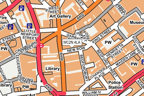 WC2N 4LA map - OS OpenMap – Local (Ordnance Survey)