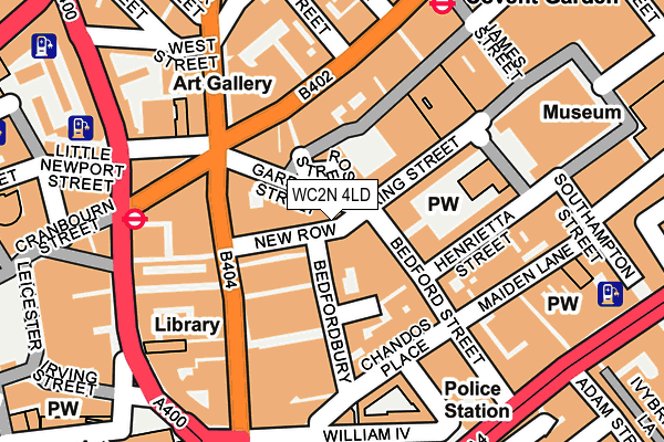WC2N 4LD map - OS OpenMap – Local (Ordnance Survey)