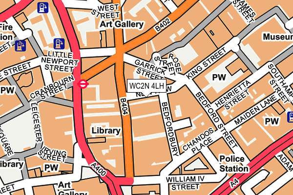 WC2N 4LH map - OS OpenMap – Local (Ordnance Survey)
