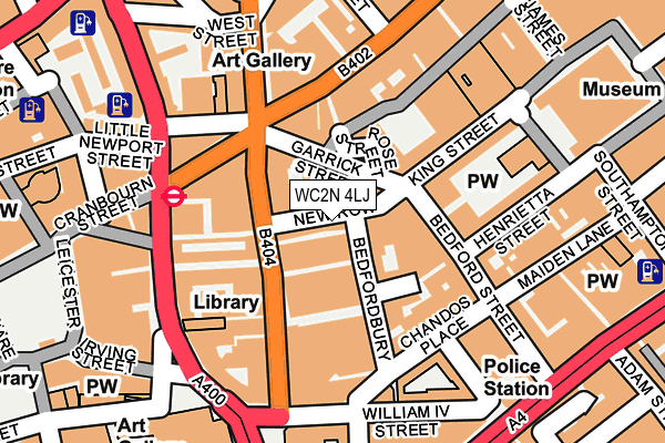 WC2N 4LJ map - OS OpenMap – Local (Ordnance Survey)
