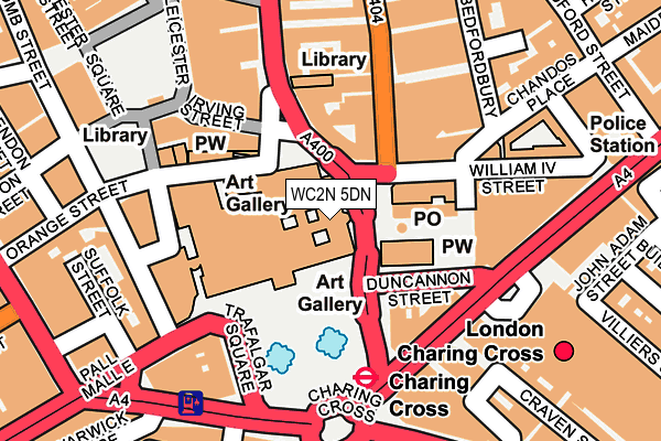 WC2N 5DN map - OS OpenMap – Local (Ordnance Survey)