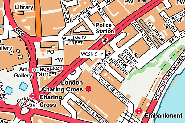 WC2N 5HY map - OS OpenMap – Local (Ordnance Survey)