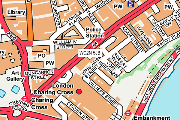 WC2N 5JB map - OS OpenMap – Local (Ordnance Survey)