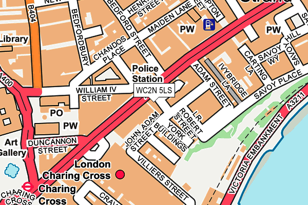 WC2N 5LS map - OS OpenMap – Local (Ordnance Survey)