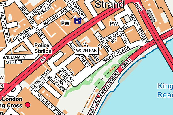 WC2N 6AB map - OS OpenMap – Local (Ordnance Survey)