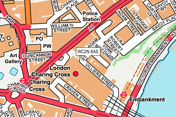WC2N 6AS map - OS OpenMap – Local (Ordnance Survey)