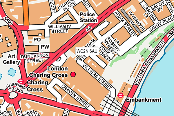 WC2N 6AU map - OS OpenMap – Local (Ordnance Survey)