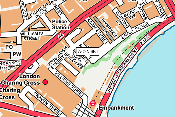 WC2N 6BJ map - OS OpenMap – Local (Ordnance Survey)