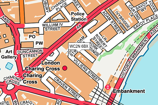 Map of 7 BUCKINGHAM STREET LIMITED at local scale