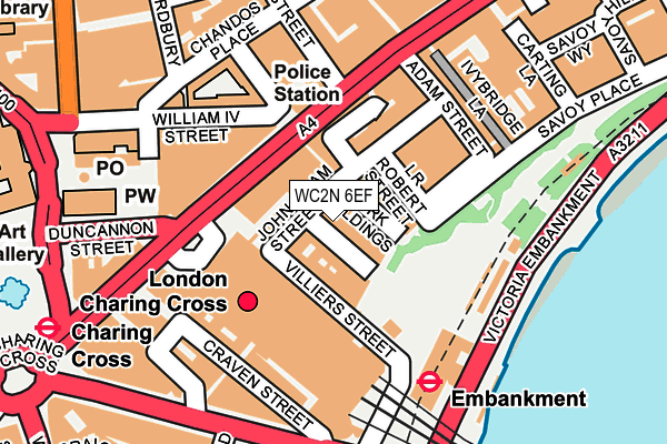 WC2N 6EF map - OS OpenMap – Local (Ordnance Survey)