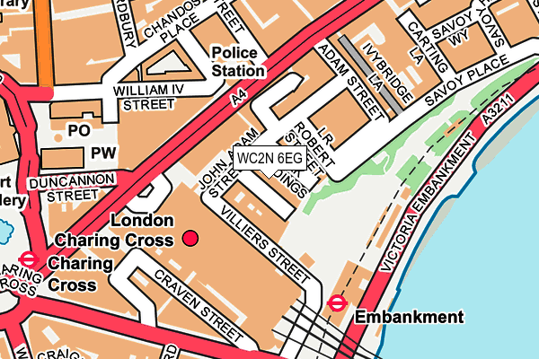 WC2N 6EG map - OS OpenMap – Local (Ordnance Survey)