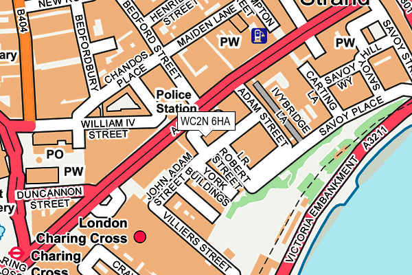 WC2N 6HA map - OS OpenMap – Local (Ordnance Survey)