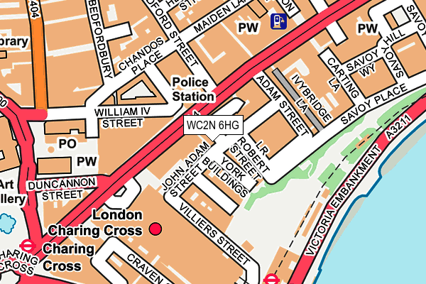 WC2N 6HG map - OS OpenMap – Local (Ordnance Survey)