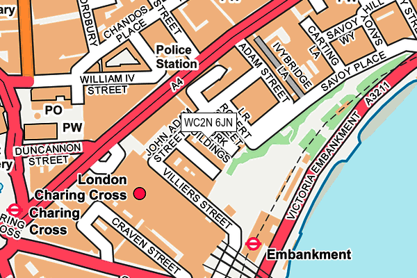 WC2N 6JN map - OS OpenMap – Local (Ordnance Survey)