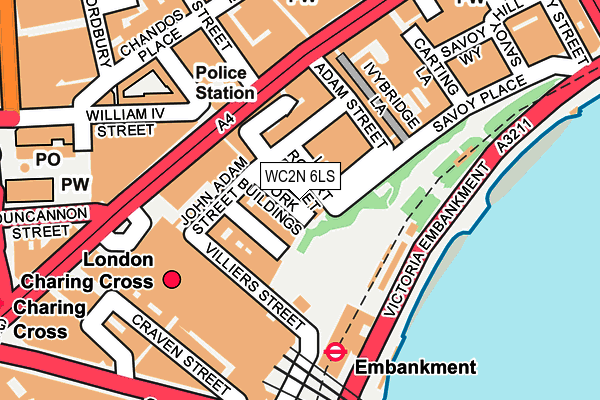 WC2N 6LS map - OS OpenMap – Local (Ordnance Survey)