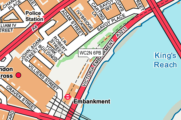 WC2N 6PB map - OS OpenMap – Local (Ordnance Survey)