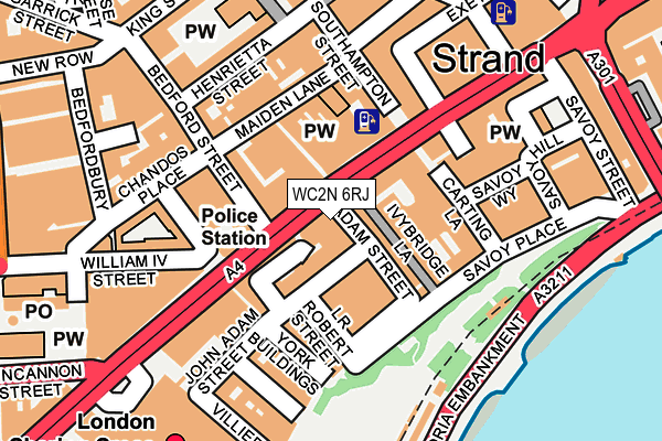 WC2N 6RJ map - OS OpenMap – Local (Ordnance Survey)