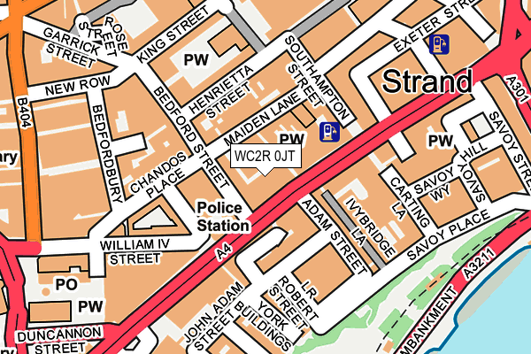 WC2R 0JT map - OS OpenMap – Local (Ordnance Survey)