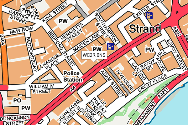 WC2R 0NS map - OS OpenMap – Local (Ordnance Survey)