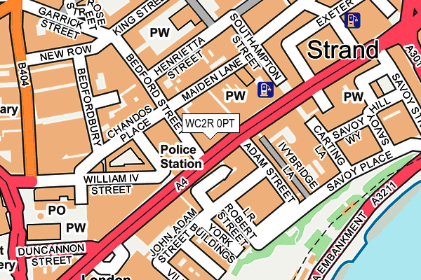 WC2R 0PT map - OS OpenMap – Local (Ordnance Survey)
