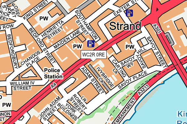 WC2R 0RE map - OS OpenMap – Local (Ordnance Survey)