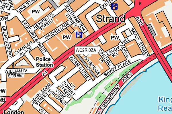 WC2R 0ZA map - OS OpenMap – Local (Ordnance Survey)
