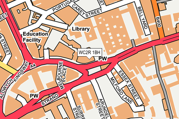 WC2R 1BH map - OS OpenMap – Local (Ordnance Survey)