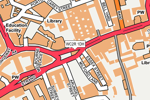 WC2R 1DH map - OS OpenMap – Local (Ordnance Survey)