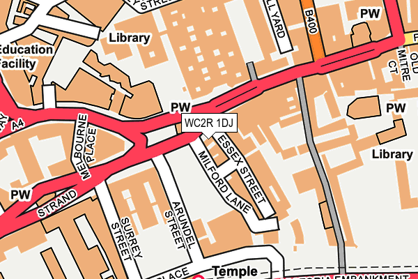 WC2R 1DJ map - OS OpenMap – Local (Ordnance Survey)