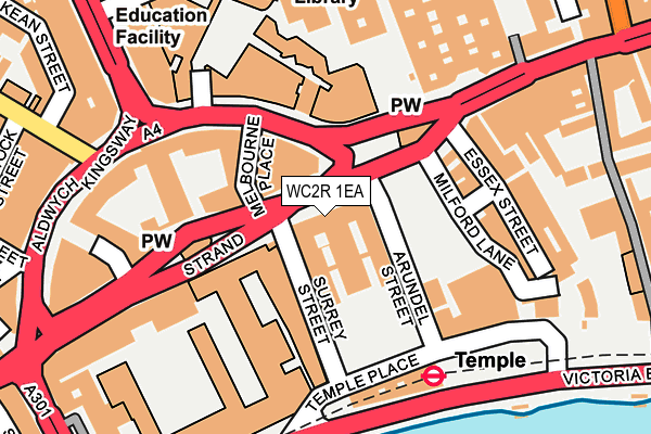 WC2R 1EA map - OS OpenMap – Local (Ordnance Survey)