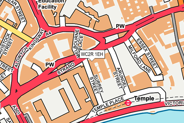 WC2R 1EH map - OS OpenMap – Local (Ordnance Survey)