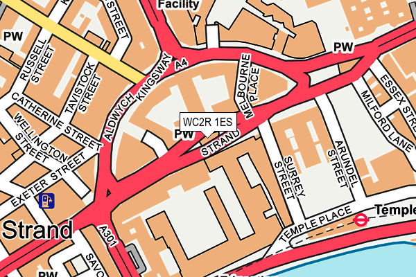 WC2R 1ES map - OS OpenMap – Local (Ordnance Survey)