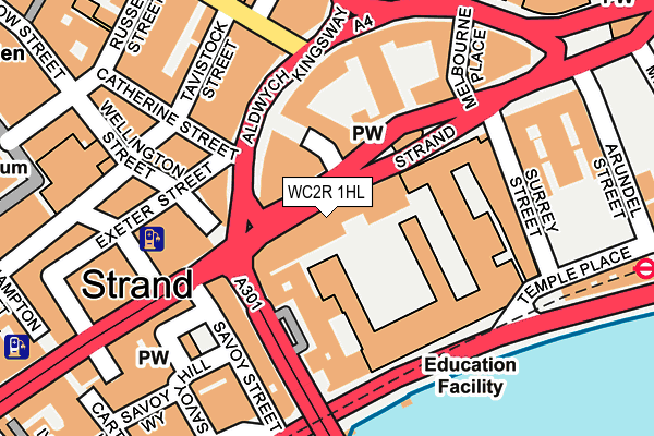 WC2R 1HL map - OS OpenMap – Local (Ordnance Survey)