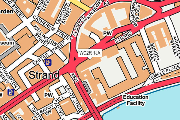 WC2R 1JA map - OS OpenMap – Local (Ordnance Survey)