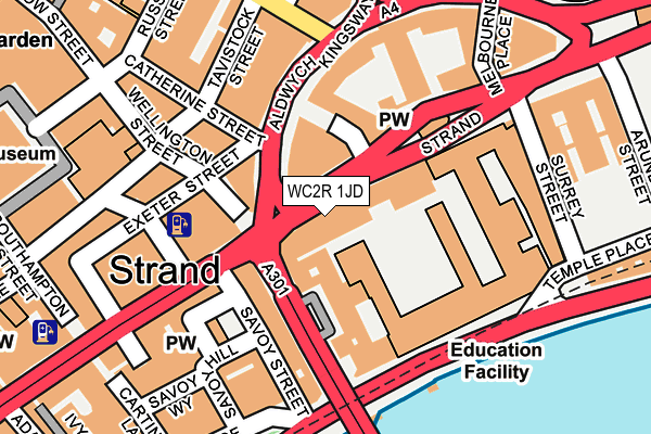 WC2R 1JD map - OS OpenMap – Local (Ordnance Survey)